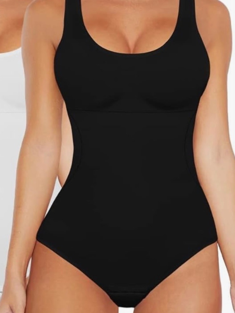 VVX Women Seamless Tummy Control Bodysuit Black M/L Medium Compression